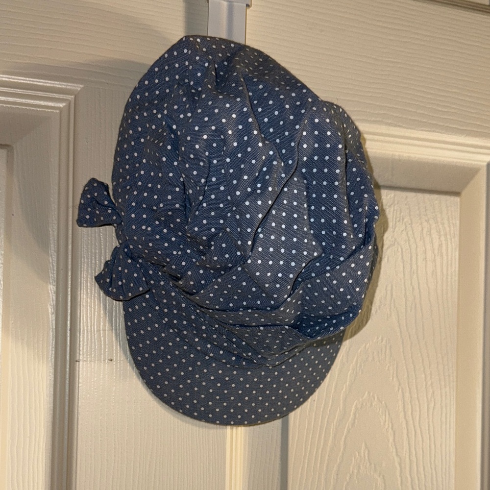 H&M Blue and White Polka Dot Hat